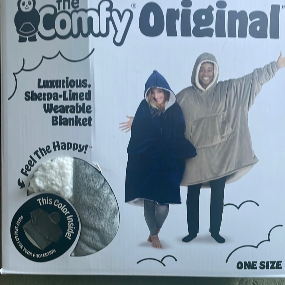 The Comfy Original and Gray/cream Wearable Blanket (NEW in bag)